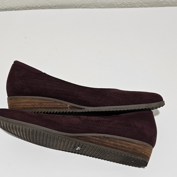 Dr. Scholl's Wedge Slip On Size 7 1/2 Burgundy Wine memory foam - Picture 7 of 9